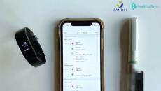 Health2Sync mobile app and Sanofi tracker and insulin pen