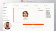 An interface of the SimConverse verbal communication simulation platform